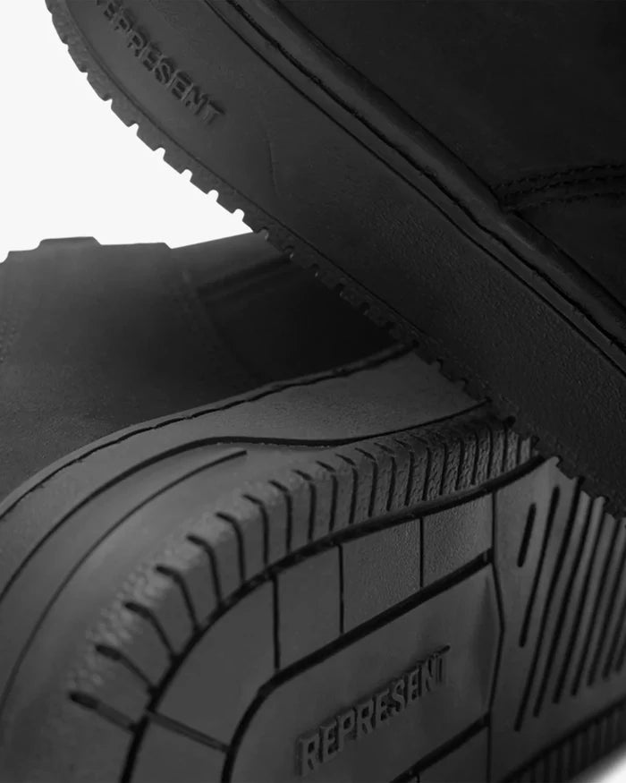 REPRESENT Apex Sneakers Triple Black - MAISONDEFASHION.COM