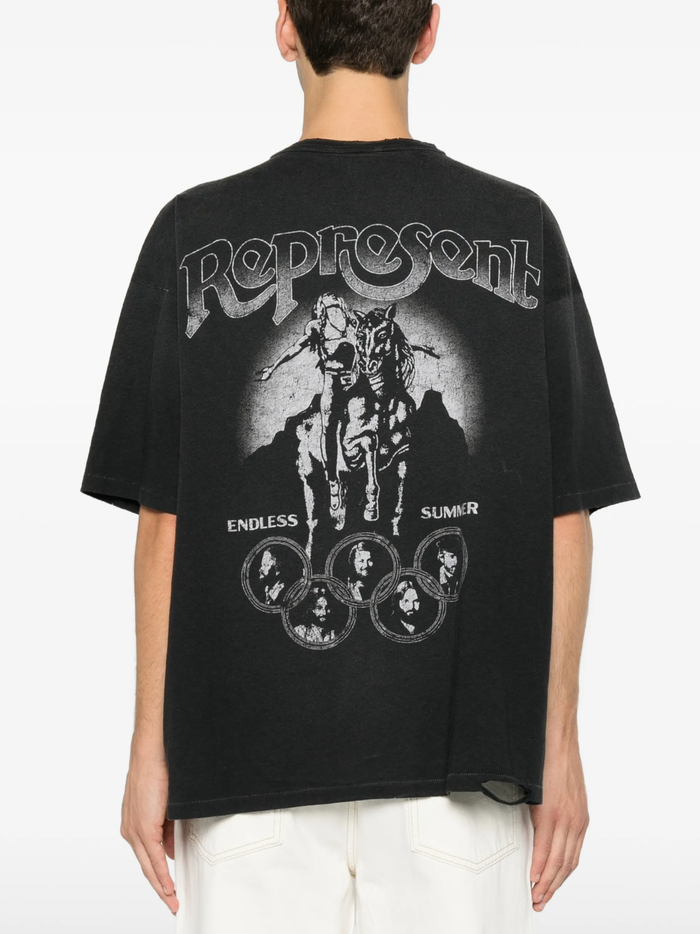 REPRESENT Beach Boys Endless Summer T-Shirt Stained Black