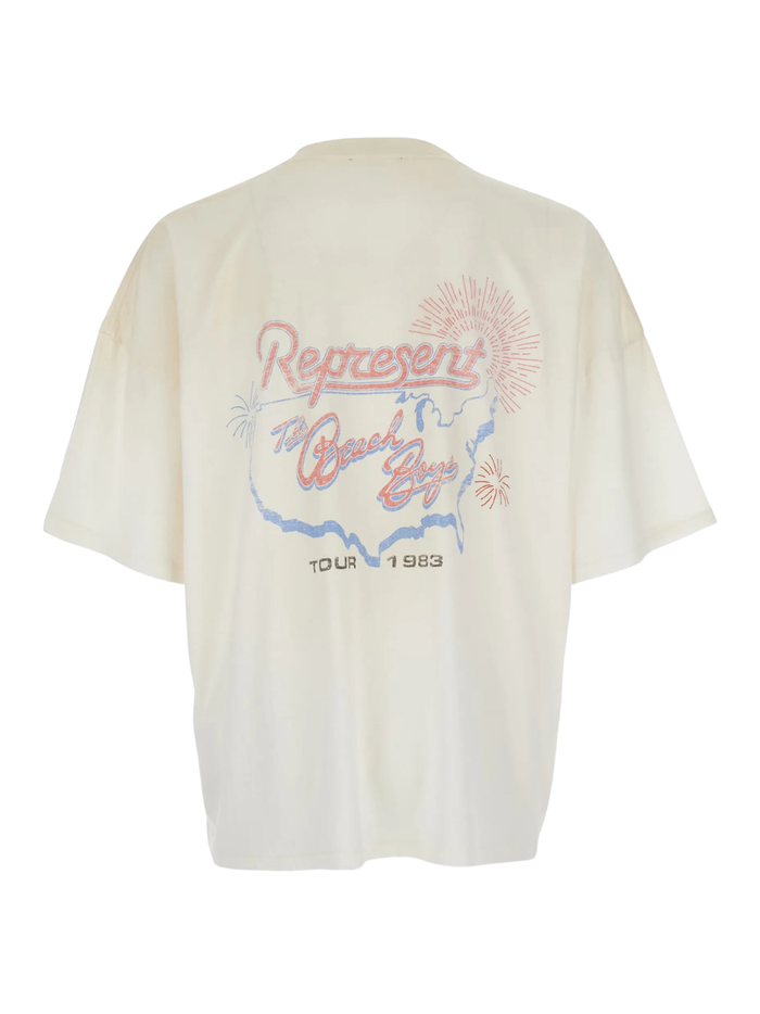 REPRESENT Beach Boys Tour T-Shirt Washed Ecru