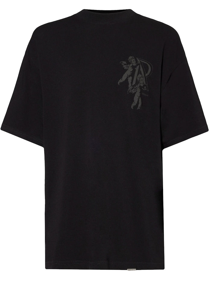 REPRESENT Cherub Initial T-Shirt Jet Black - MAISONDEFASHION.COM