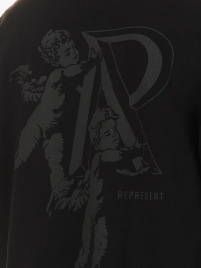 REPRESENT Cherub Initial T-Shirt Jet Black - MAISONDEFASHION.COM