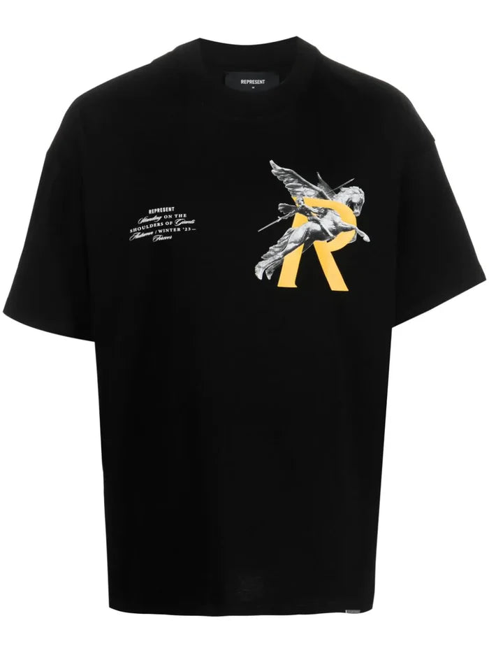 REPRESENT Giants T-Shirt Jet Black - MAISONDEFASHION.COM