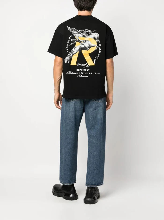 REPRESENT Giants T-Shirt Jet Black - MAISONDEFASHION.COM