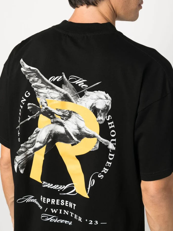 REPRESENT Giants T-Shirt Jet Black - MAISONDEFASHION.COM