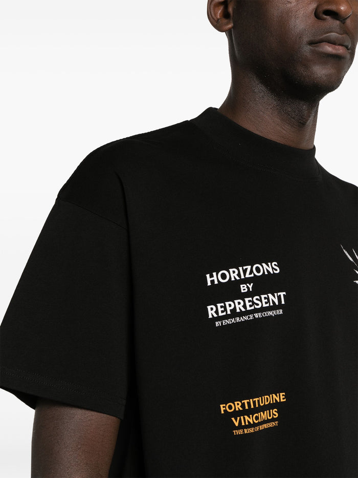 REPRESENT Icarus Graphic Cotton T-Shirt Jet Black - MAISONDEFASHION.COM