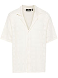 REPRESENT Lace Knitted Organic Cotton Shirt Chalk - MAISONDEFASHION.COM