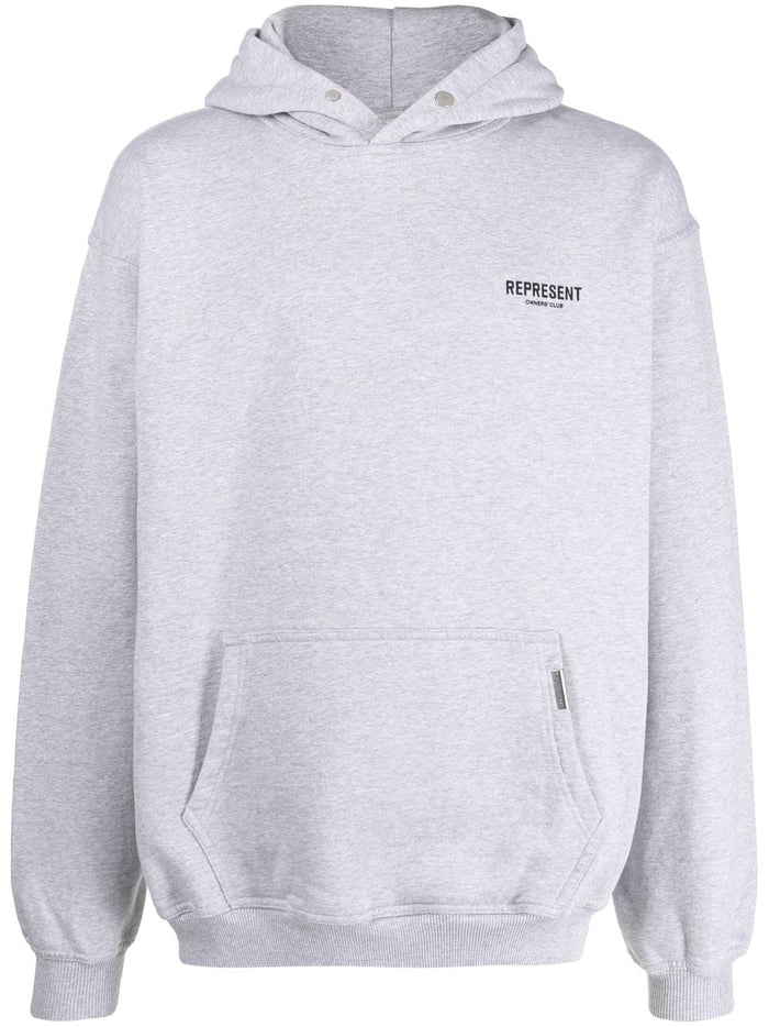 REPRESENT Owners Club Hoodie Ash Grey - MAISONDEFASHION.COM