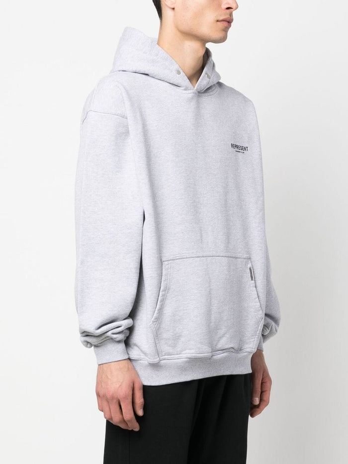 REPRESENT Owners Club Hoodie Ash Grey - MAISONDEFASHION.COM
