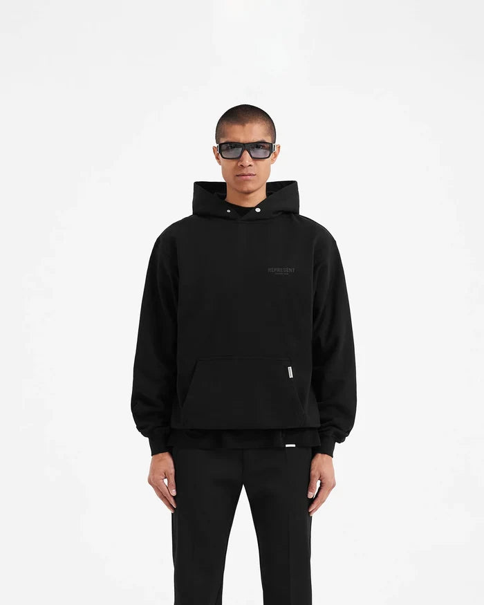 REPRESENT Owners Club Hoodie Black/Reflective - MAISONDEFASHION.COM