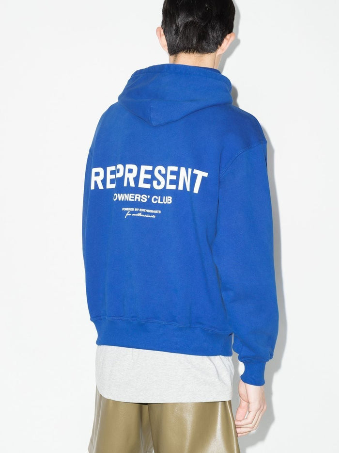 REPRESENT Owners Club Hoodie Cobalt Blue - MAISONDEFASHION.COM