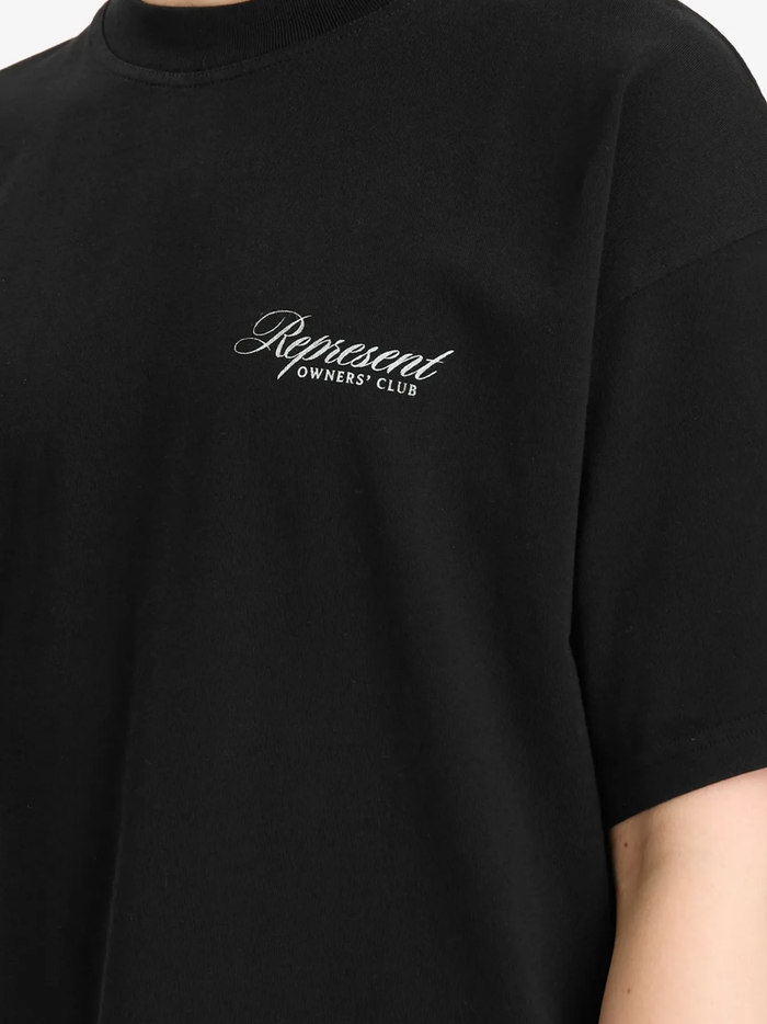 REPRESENT Owners Club Script T-Shirt Black - MAISONDEFASHION.COM