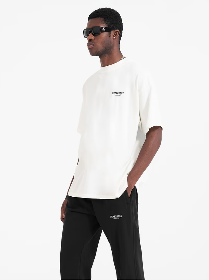 REPRESENT Owners Club Sweat Pants Black - MAISONDEFASHION.COM