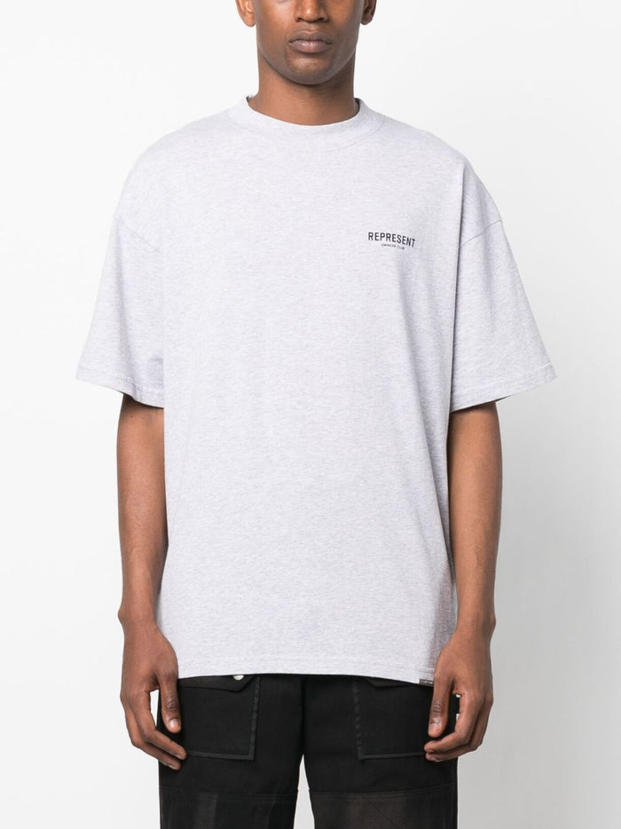 REPRESENT Owners Club T-Shirt Ash Grey/Black - MAISONDEFASHION.COM