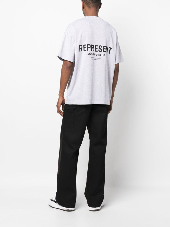 REPRESENT Owners Club T-Shirt Ash Grey/Black - MAISONDEFASHION.COM