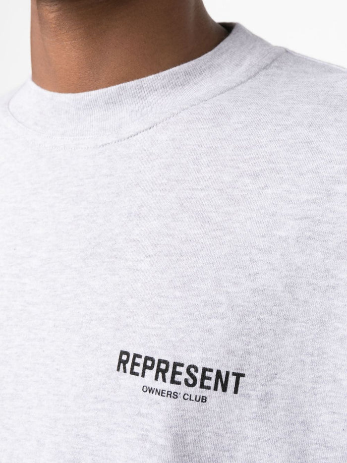 REPRESENT Owners Club T-Shirt Ash Grey/Black - MAISONDEFASHION.COM