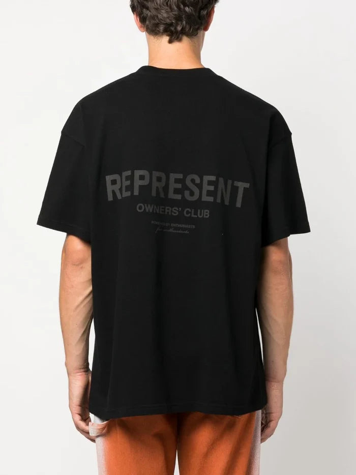 REPRESENT Owners Club T-Shirt Black/Reflective - MAISONDEFASHION.COM