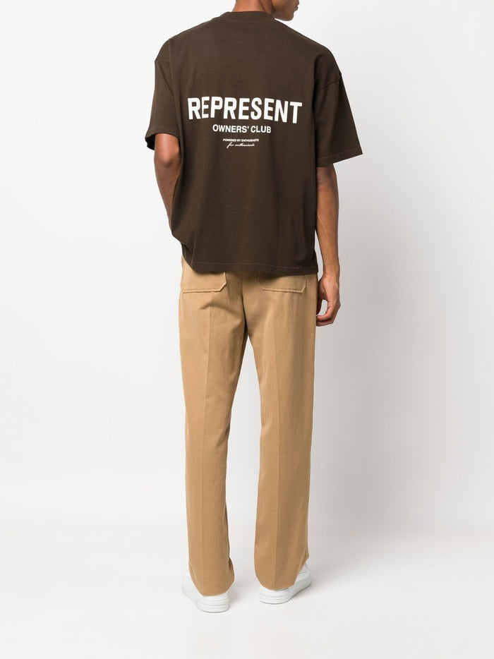 REPRESENT Owners Club T-Shirt Brown - MAISONDEFASHION.COM
