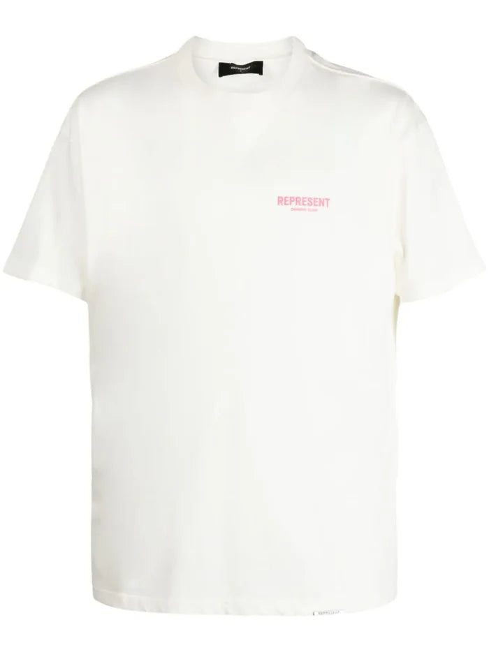 REPRESENT Owners Club T-Shirt Flat White Bubblegum - MAISONDEFASHION.COM