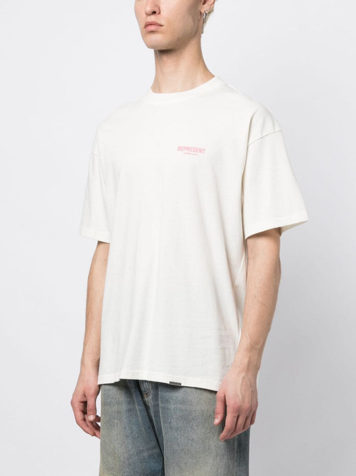 REPRESENT Owners Club T-Shirt Flat White Bubblegum - MAISONDEFASHION.COM