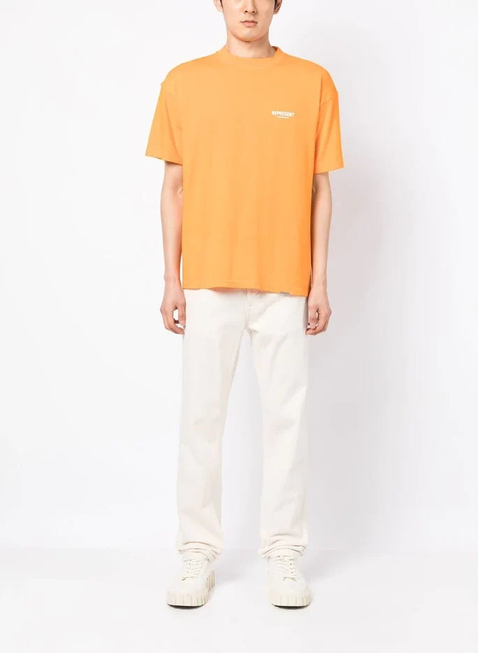 REPRESENT Owners Club T-Shirt Neon Orange - MAISONDEFASHION.COM