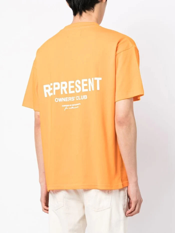 REPRESENT Owners Club T-Shirt Neon Orange - MAISONDEFASHION.COM