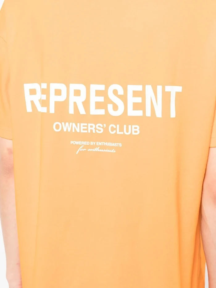 REPRESENT Owners Club T-Shirt Neon Orange - MAISONDEFASHION.COM