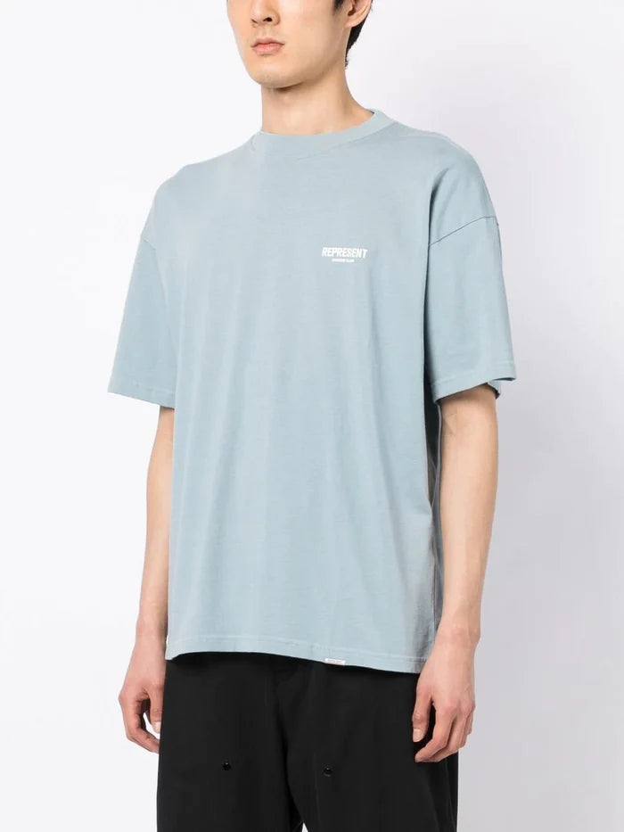 REPRESENT Owners Club T-Shirt Powder Blue - MAISONDEFASHION.COM