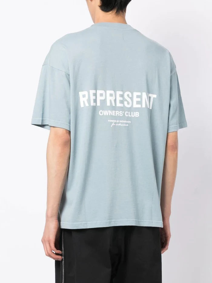 REPRESENT Owners Club T-Shirt Powder Blue - MAISONDEFASHION.COM