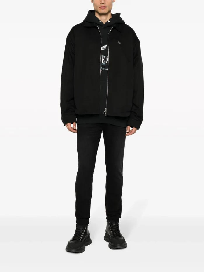 REPRESENT R1 Essential Slim-Fit Denim jeans Black - MAISONDEFASHION.COM