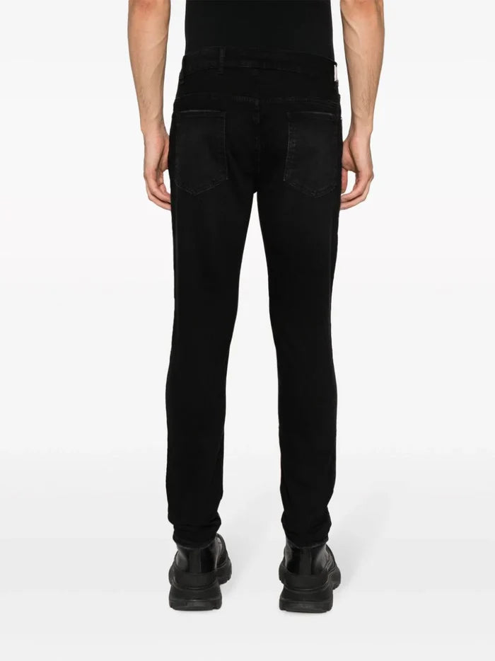 REPRESENT R1 Essential Slim-Fit Denim jeans Black - MAISONDEFASHION.COM