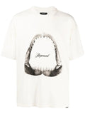 REPRESENT Shark Jaws T-Shirt Flat White - MAISONDEFASHION.COM
