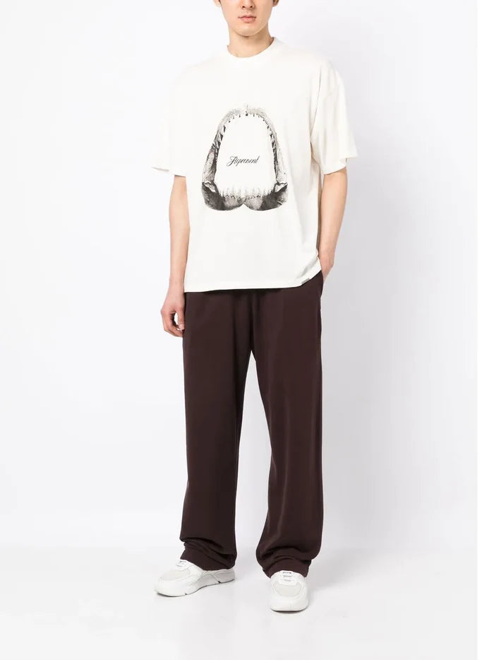 REPRESENT Shark Jaws T-Shirt Flat White - MAISONDEFASHION.COM