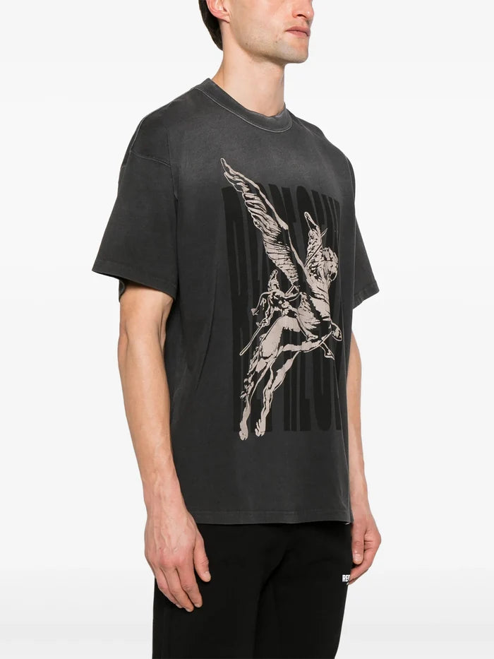 REPRESENT Spirits Mascot Cotton T-Shirt Aged Black - MAISONDEFASHION.COM