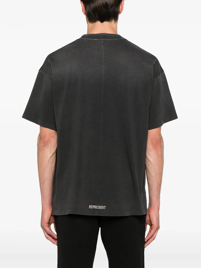 REPRESENT Spirits Mascot Cotton T-Shirt Aged Black - MAISONDEFASHION.COM