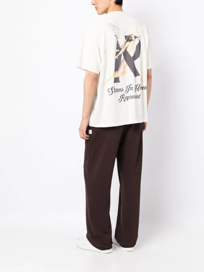 REPRESENT Storms in Heaven T-Shirt Flat White - MAISONDEFASHION.COM