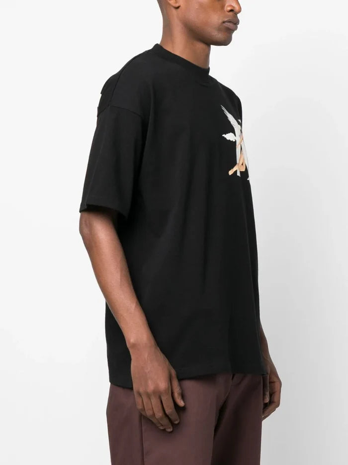 REPRESENT Storms in Heaven T-Shirt Jet Black - MAISONDEFASHION.COM