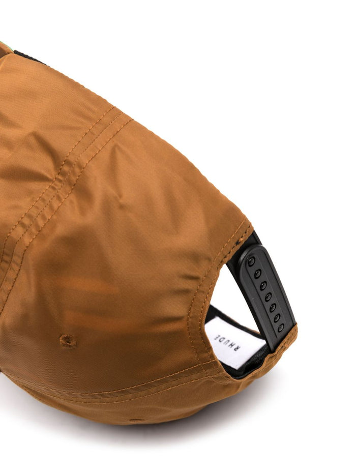 RHUDE MEN Sports Club Nylon Hat Camel - MAISONDEFASHION.COM