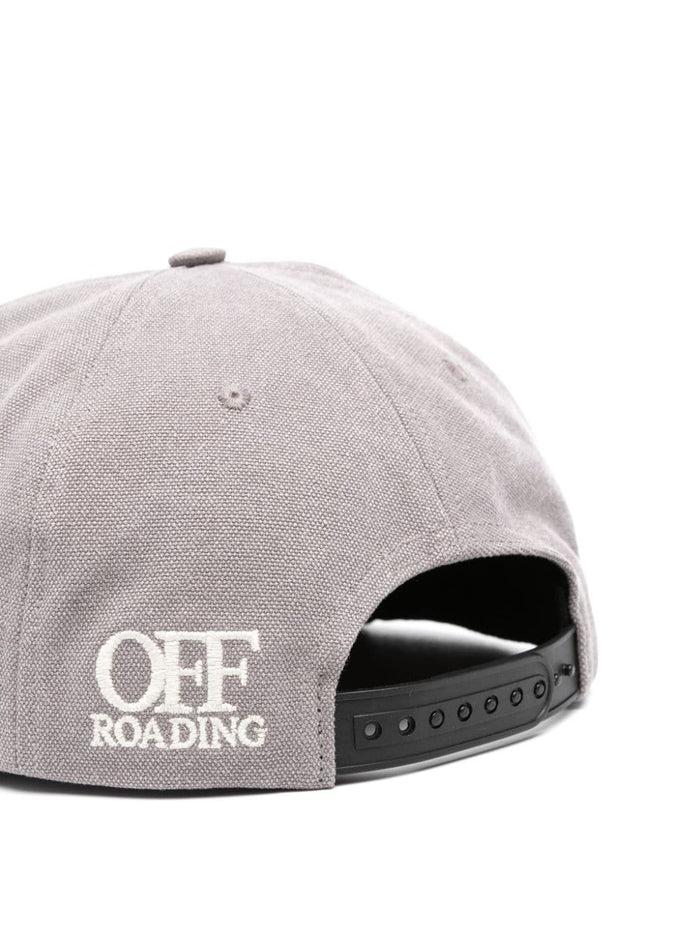 RHUDE MEN Rally Washed Canvas Hat Elephant Grey - MAISONDEFASHION.COM