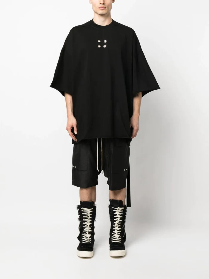 RICK OWENS DRKSHDW Eyelet Tommy T T-Shirt Black - MAISONDEFASHION.COM