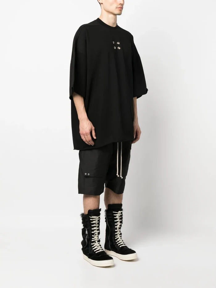 RICK OWENS DRKSHDW Eyelet Tommy T T-Shirt Black - MAISONDEFASHION.COM