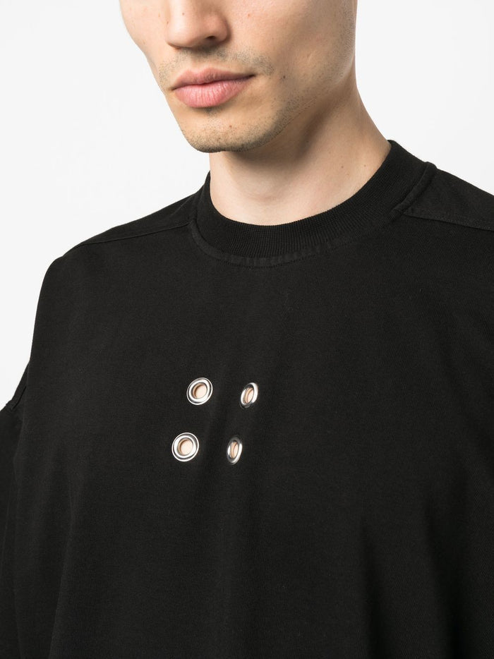 RICK OWENS DRKSHDW Eyelet Tommy T T-Shirt Black - MAISONDEFASHION.COM