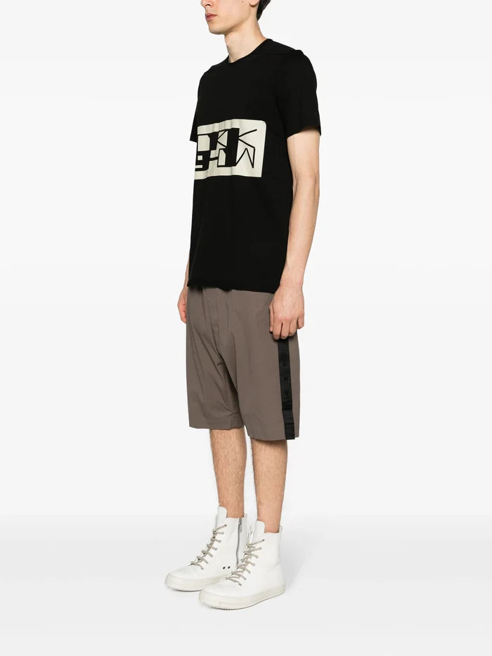 RICK OWENS DRKSHDW Level T Organic Cotton T-Shirt Black - MAISONDEFASHION.COM