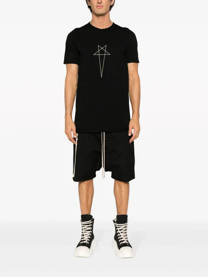RICK OWENS DRKSHDW MEN Knit Level T-Shirt Black - MAISONDEFASHION.COM