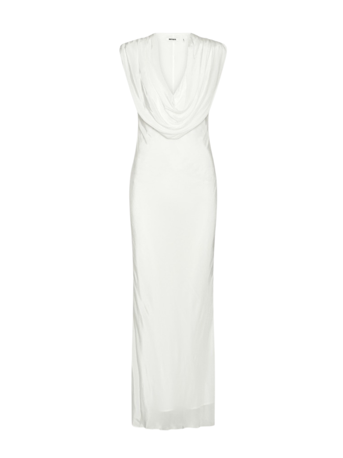 ROTATE BIRGER CHRISTENSEN WOMEN Maxi Waterfall Dress White