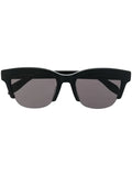 ALEXANDER MCQUEEN Round-frame Sunglasses Black - MAISONDEFASHION.COM