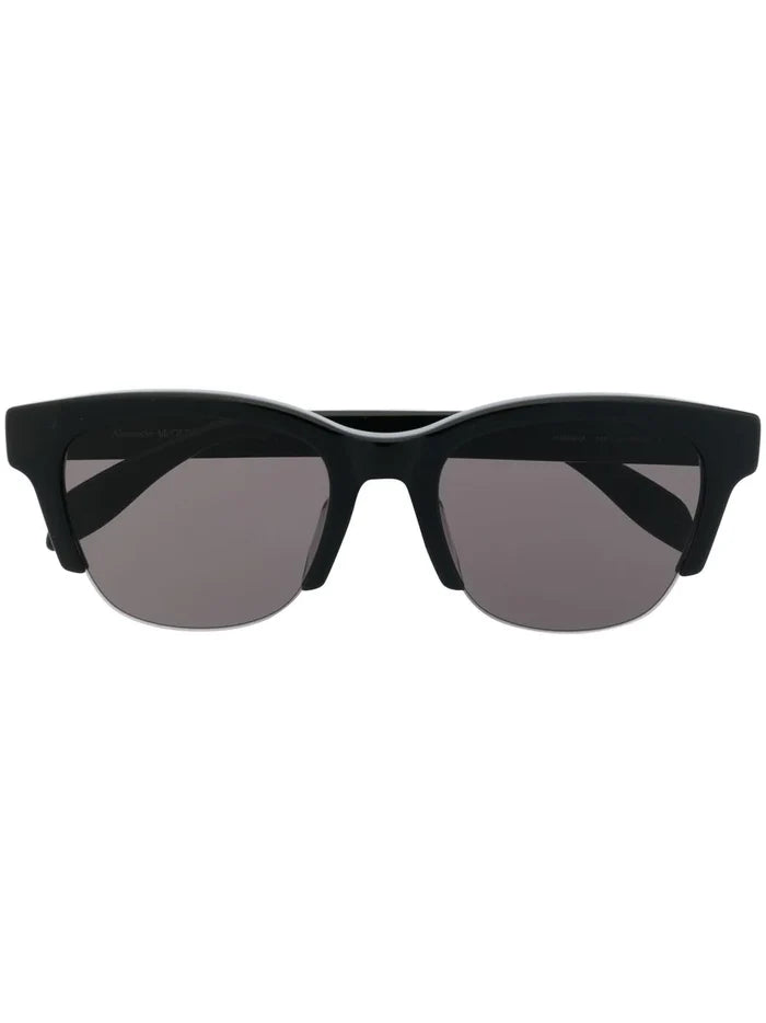 ALEXANDER MCQUEEN Round-frame Sunglasses Black - MAISONDEFASHION.COM