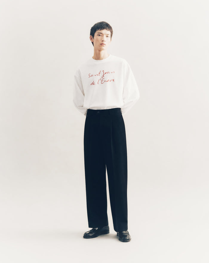 RUNDLE L'Enova Waffle Long Sleeve T-Shirt White