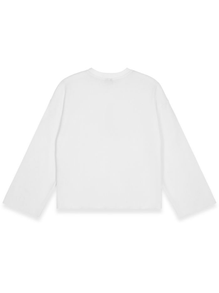 RUNDLE L'Enova Waffle Long Sleeve T-Shirt White