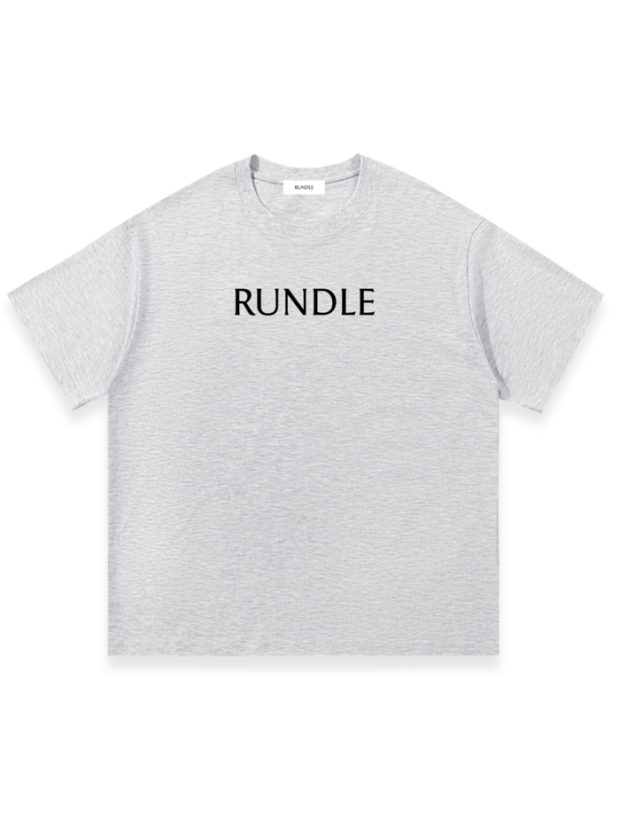 RUNDLE Logo Cotton T-Shirt Grey