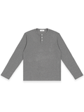 RUNDLE Long Sleeve Henley T-Shirt Grey